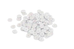 Trimits Sequins, Cup, 8mm, White Iris (pack of 160)