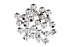 Trimits Plated Beads, 8mm, Silver (pack of 20)