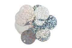 Trimits Sequins, Flat Holographic, 20mm, Silver (pack of 20)