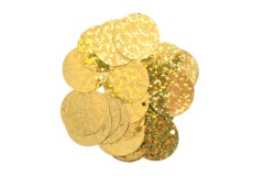 Trimits Sequins, Flat Holographic, 20mm, Gold (pack of 20)