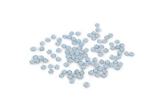 Trimits Acrylic Stones, Glue-On Round, Small, 4mm, Blue (pack of 100)