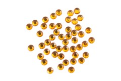 Trimits Acrylic Stones, Glue-On Round, Large, 7mm, Gold (pack of 50)