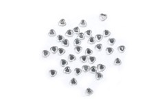 Trimits Acrylic Stones, Glue-On Heart, 6mm, Clear (pack of 35)