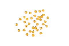 Trimits Acrylic Stones, Glue-On Heart, 6mm, Gold (pack of 35)