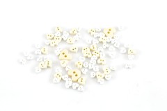 Trimits Mini Craft Buttons, Hearts, White (2.5g)