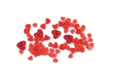 Trimits Mini Craft Buttons, Hearts, Red (2.5g)