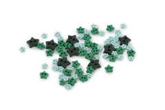 Trimits Mini Craft Buttons, Stars, Green (2.5g)