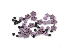 Trimits Mini Craft Buttons, Stars, Black (2.5g)