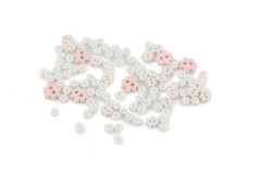 Trimits Mini Craft Buttons, Flowers, White (2.5g)