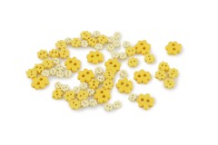 Trimits Mini Craft Buttons, Flowers, Yellow (2.5g)