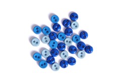 Trimits Mini Craft Buttons, Round, Blue (2g)
