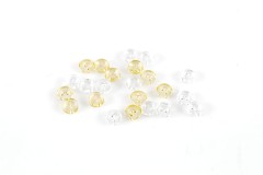 Trimits Mini Craft Buttons, Round, Transparent, Assorted White (1.5g)