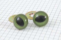 Cat Safety Eyes, Green, 18mm (pack of 2)