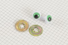 Frog Safety Eyes, Green, 16mm (pack of 2)