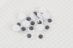 Googly / Moving Glue-on Eyes, 18mm (pack of 16)