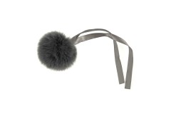 Trimits - Faux Fur Pom Pom - 6cm - Grey