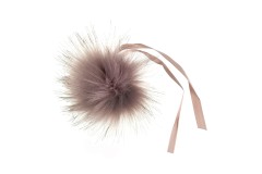 Trimits - Faux Fur Pom Pom - 6cm - Pink Tipped