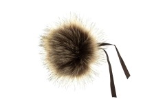 Trimits - Faux Fur Pom Pom - 11cm - Brown Tipped