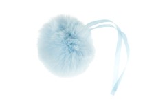 Trimits - Faux Fur Pom Pom - 11cm - Bright Blue
