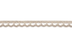 Bowtique Cotton Lace Ribbon - 9mm wide - Cream (5m reel)