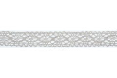 Bowtique Cotton Lace Ribbon - 10mm wide - White (5m reel)