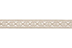 Bowtique Cotton Lace Ribbon - 12mm wide - Cream (5m reel)