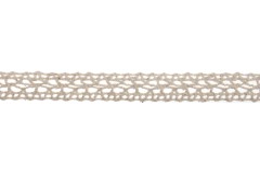 Bowtique Cotton Lace Ribbon - 14mm wide - Cream (5m reel)