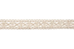 Bowtique Cotton Lace Ribbon - 15mm wide - Natural (5m reel)