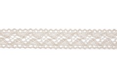 Bowtique Cotton Lace Ribbon - 18mm wide - Cream (5m reel)