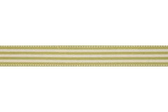 Bowtique Natural Cotton Ribbon - 15mm wide - Stripes - Lime Green (5m reel)