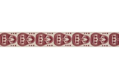 Bowtique Natural Cotton Ribbon - 15mm wide - Russian Dolls - Red (5m reel)