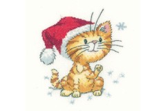 Heritage Crafts - Peter Underhill - Cats Rule - Catching Snowflakes (Cross Stitch Kit)