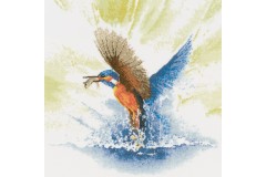Heritage Crafts - John Clayton - Flights of Fancy - Kingfisher in Flight (Cross Stitch Kit)