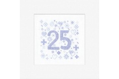 Heritage Crafts - Susan Ryder - Occasions Cards - 25th Anniversary (Cross Stitch Kit)