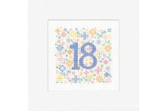 Heritage Crafts - Susan Ryder - Occasions Cards - 18th Birthday (Cross Stitch Kit)