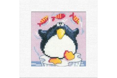 Heritage Crafts - Karen Carter Christmas Cards - Penguin (Cross Stitch Kit)