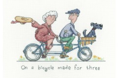 Heritage Crafts - Golden Years by Peter Underhill - On A Bicycle Made For Three (Cross Stitch Kit)