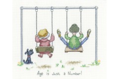 Heritage Crafts - Golden Years by Peter Underhill - Just a Number (Cross Stitch Kit)