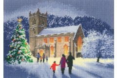 Heritage Crafts - John Clayton Collection - Christmas Church (Cross Stitch Kit)
