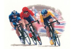 Heritage Crafts - John Clayton - Sporting Scenes - Cycle Race (Cross Stitch Kit)