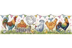 Heritage Crafts - Karen Carter Collection - Chicken Run (Cross Stitch Kit)