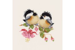 Heritage Crafts - Valerie Pfeiffer - Fuchsia Chick-Chat (Cross Stitch Kit)