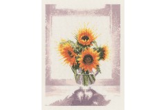 Heritage Crafts - John Clayton - Window Flowers - Glass Vase (Cross Stitch Kit)