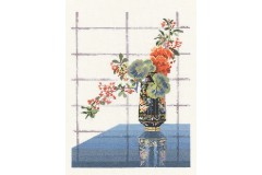 Heritage Crafts - John Clayton - Window Flowers - Oriental Vase (Cross Stitch Kit)