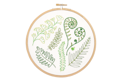 Hawthorn Handmade - Contemporary Embroidery Kit - Forest Ferns