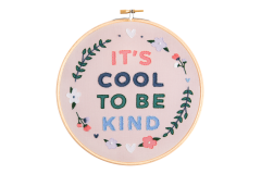 Hawthorn Handmade - Contemporary Embroidery Kit - It's Cool To Be Kind