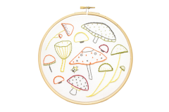 Hawthorn Handmade - Contemporary Embroidery Kit - Marvellous Mushrooms