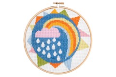 Hawthorn Handmade - Contemporary Cross Stitch Kit - Rainbow