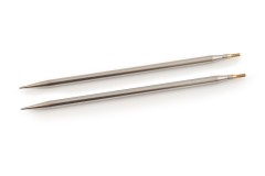 HiyaHiya Interchangeable Circular Knitting Needle Shanks - Sharp Steel - 5in (4.00mm)