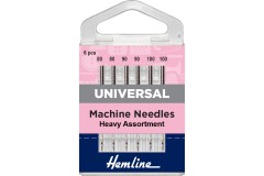 Hemline Machine Needles, Universal, Mix of 2x80, 2x90, 2x100